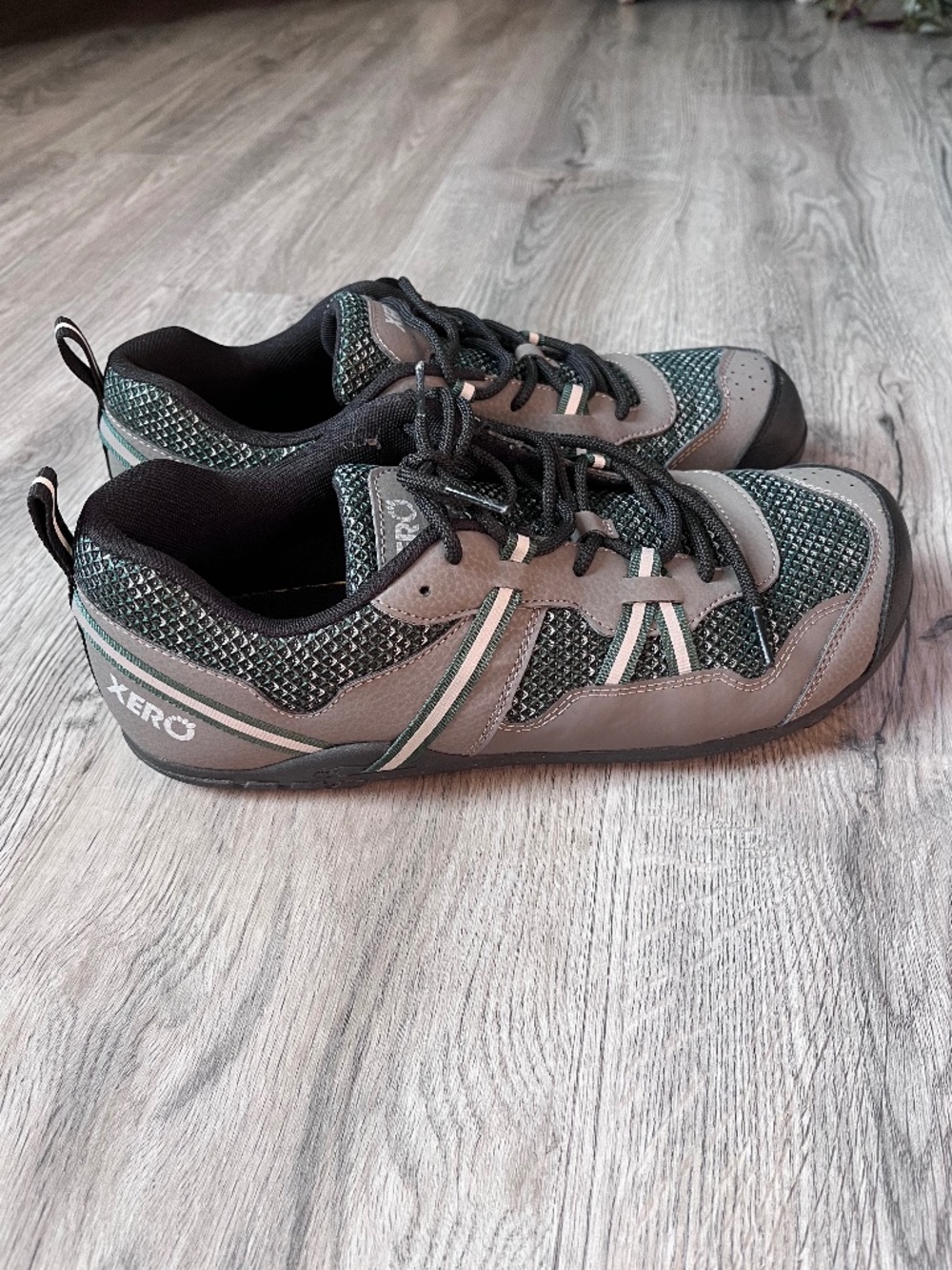 Xero TerraFlex II Women's Size 12 Barefoot Running Hiking Shoes Green Gray